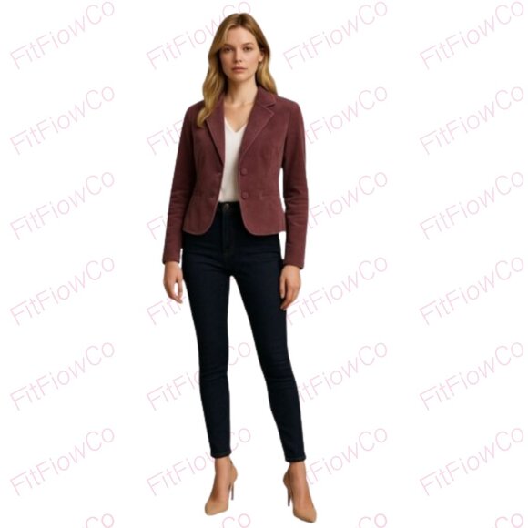 XXI Suede-Like Blazer Jacket – Wine / Plum – Size S – NWT - Picture 1 of 6